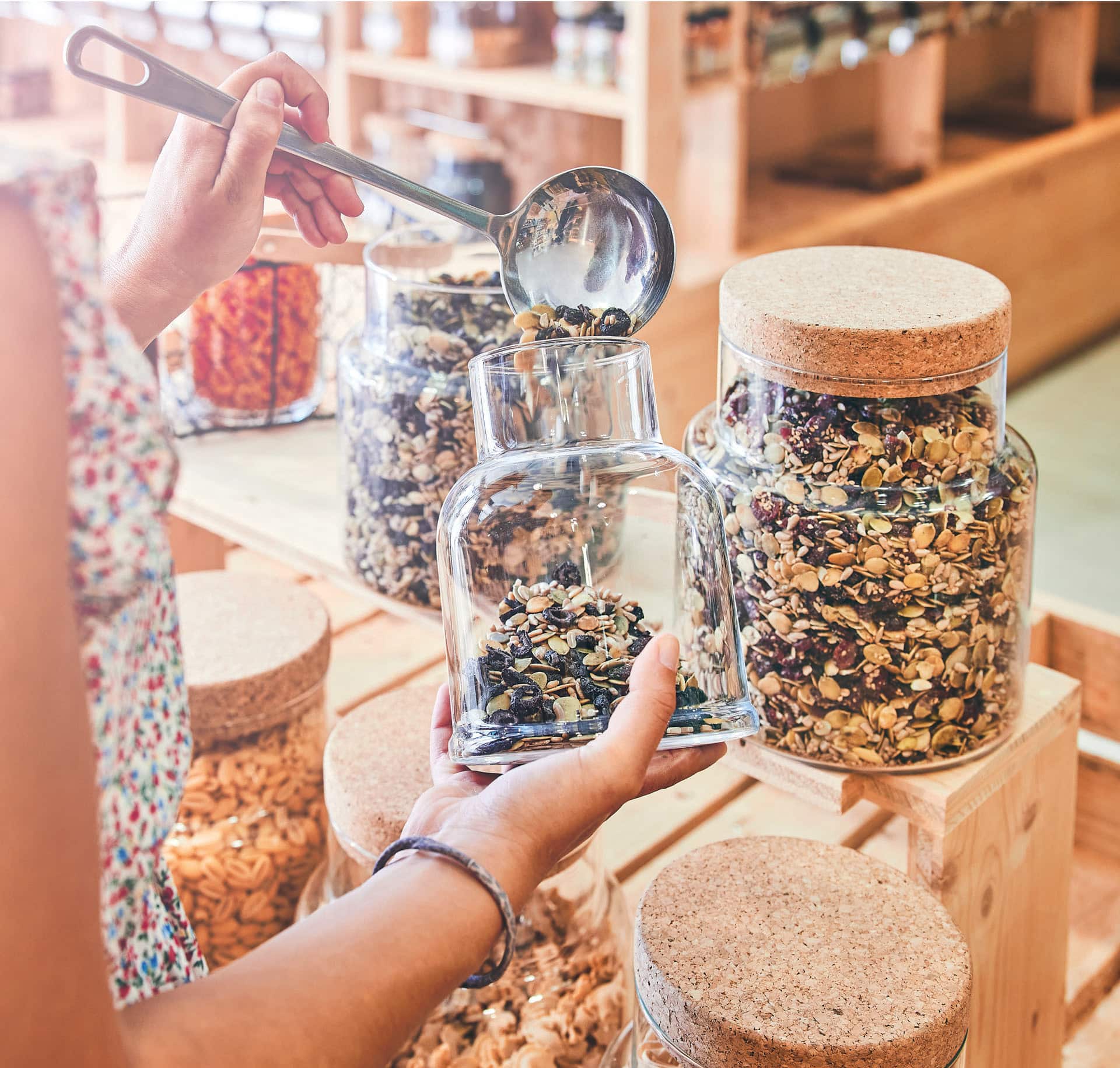 Bocal hermétique verre recyclé